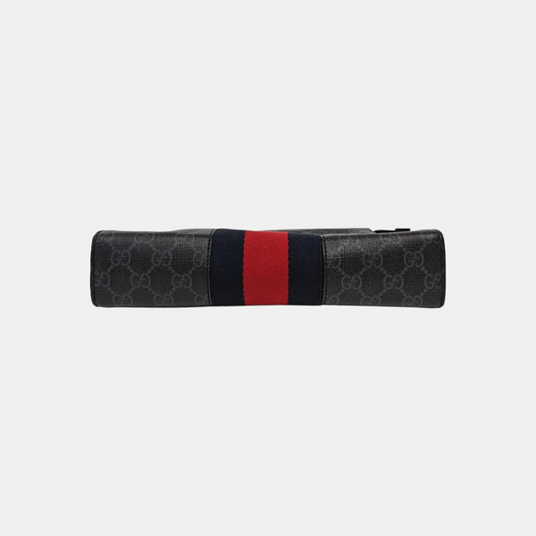 GG Supreme Monogram Coated Canvas Gray