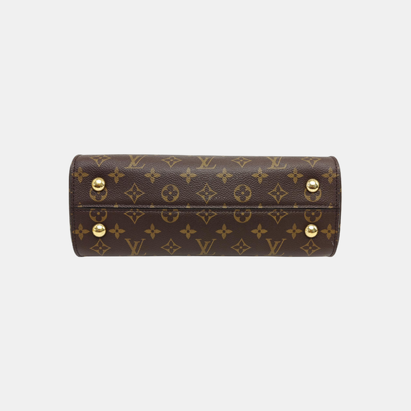 CLUNY MM Monogram Coated Canvas Brown