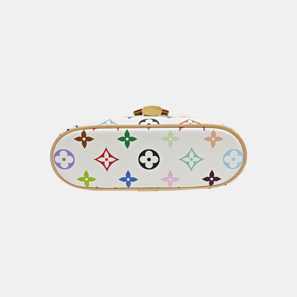 LV × TM Vanity Chain Pouch Monogram Coated Canvas White