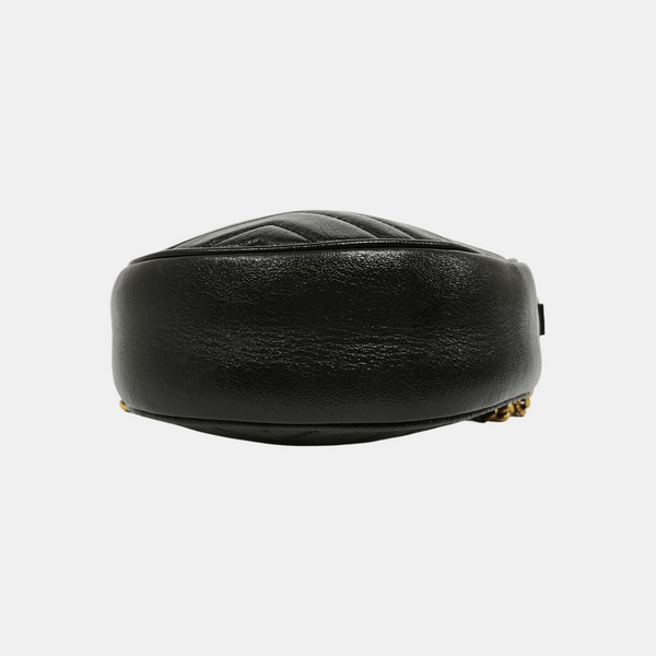 Authenticated pre-owned GG Marmont Mini Quilted Calfskin Black - Shoulder Bag at Looply