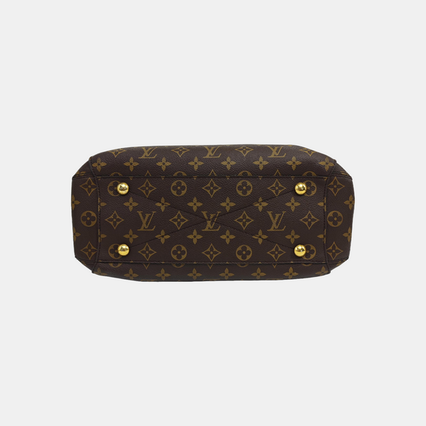 MONTAIGNE MM Monogram Coated Canvas Brown
