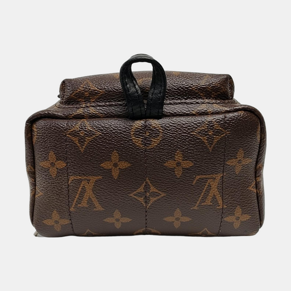 Authenticated pre-owned PALM SPRINGS Mini Monogram Coated Canvas Brown - Backpack at Looply