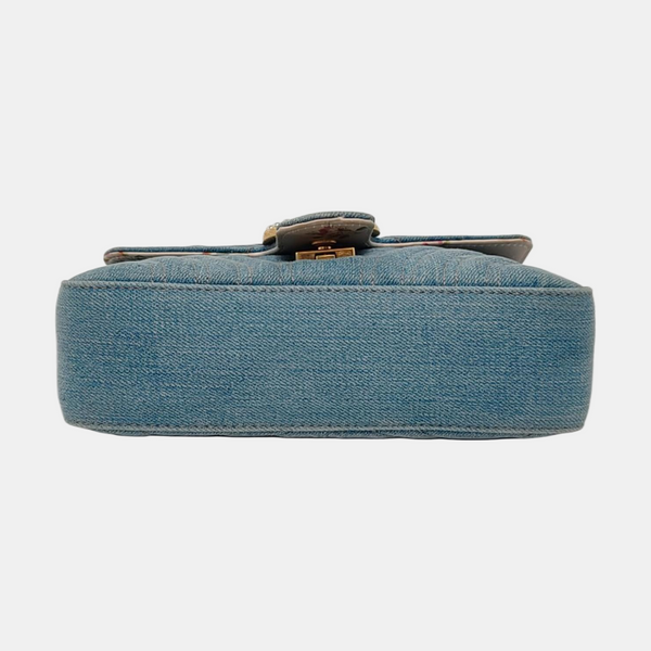GG Marmont Small Quilted Denim Blue