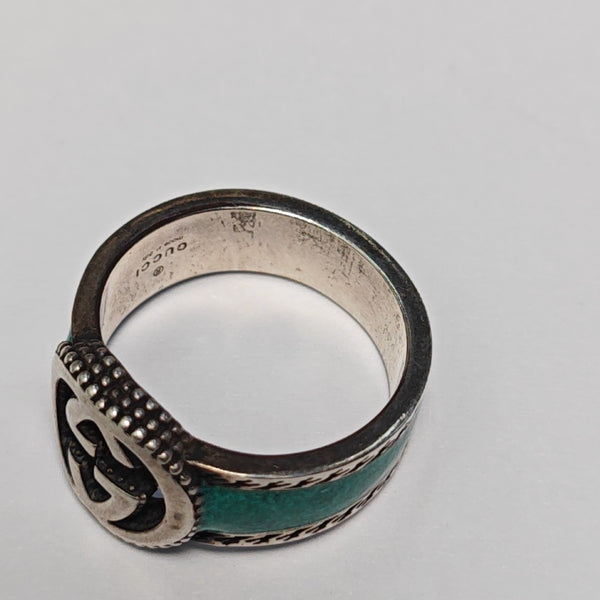 Interlocking G 925 Sterling Silver Ring HK 18