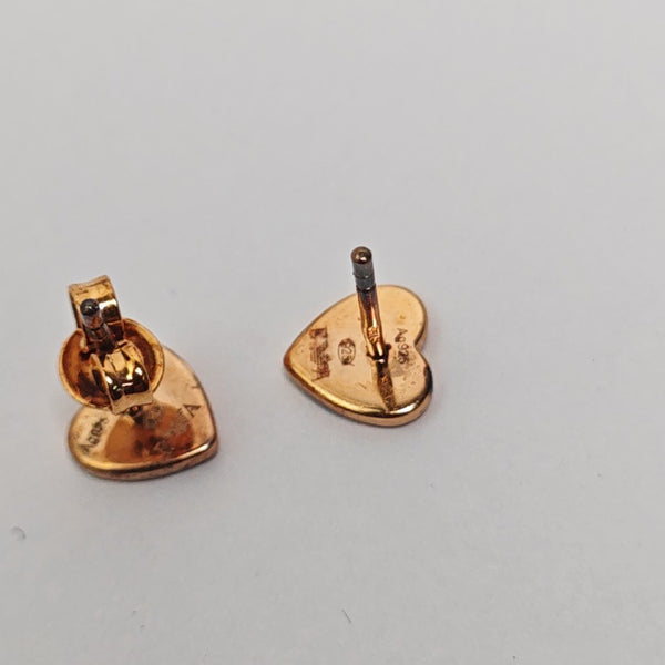925 Sterling Silver Rose Gold Stud Earrings