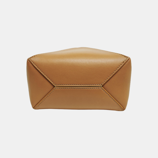 Puzzle Fold Mini Quilted Calfskin Brown