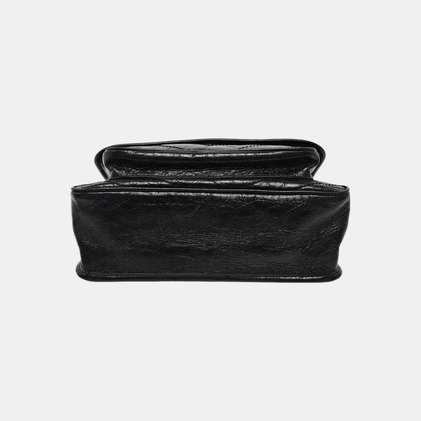 NIKI Medium Chevron Calfskin Black