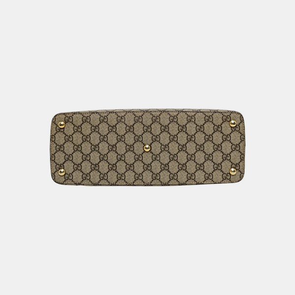GG Blooms Monogram Coated Canvas Beige