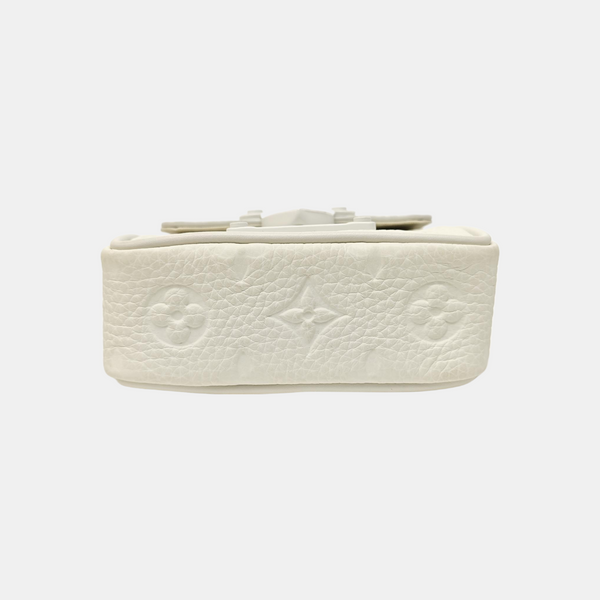 S LOCK Monogram Calfskin White