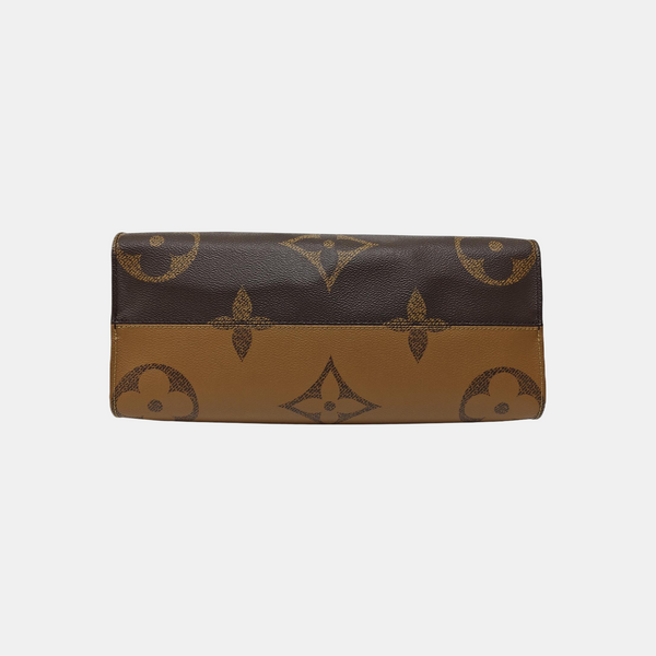 Authenticated pre-owned ONTHEGO MM Monogram Coated Canvas Brown - Tote Bag at Looply