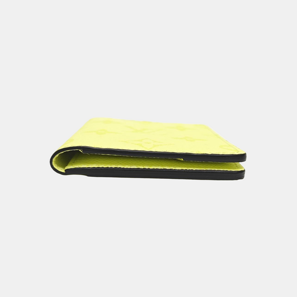 Monogram Coated Canvas Card Holder Yellow