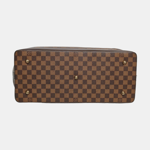 WEST END Damier Ebene Coated Canvas Brown