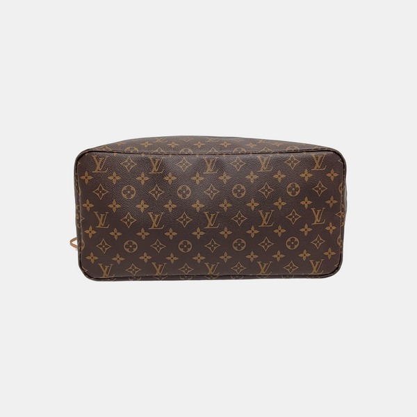 NEVERFULL Monogram Coated Canvas Brown