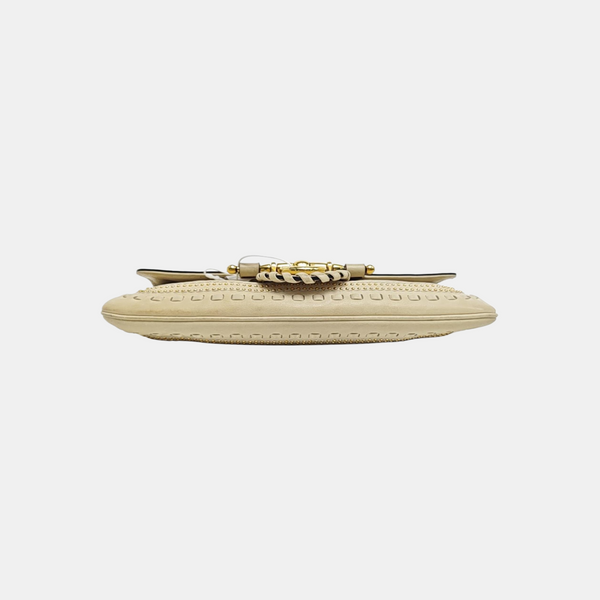 Snaffle Bit Calfskin White
