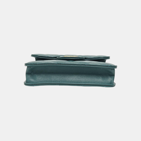 Quilted Lambskin Shoulder Bag Green