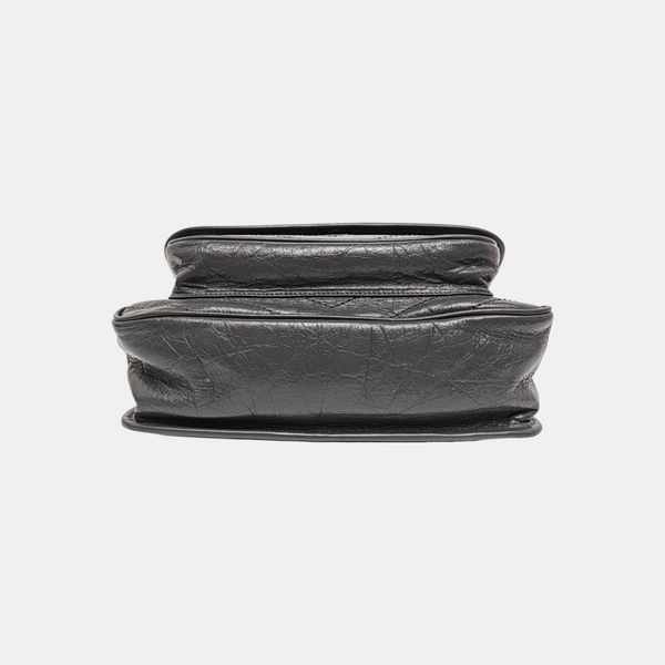 NIKI Medium Chevron Calfskin Gray
