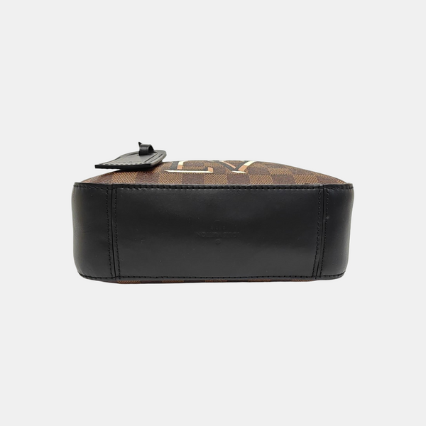 SANTA MONICA Damier Ebene Coated Canvas Brown