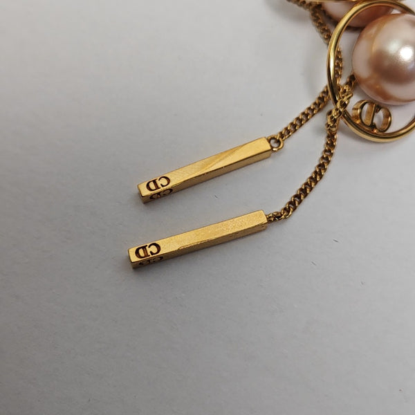 Dior Tribales Metal Pink Stud Earrings