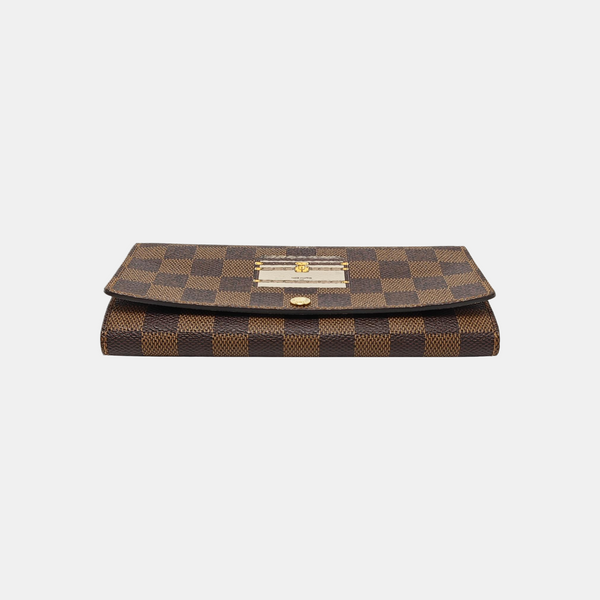 SARAH Damier Ebene Coated Canvas Brown