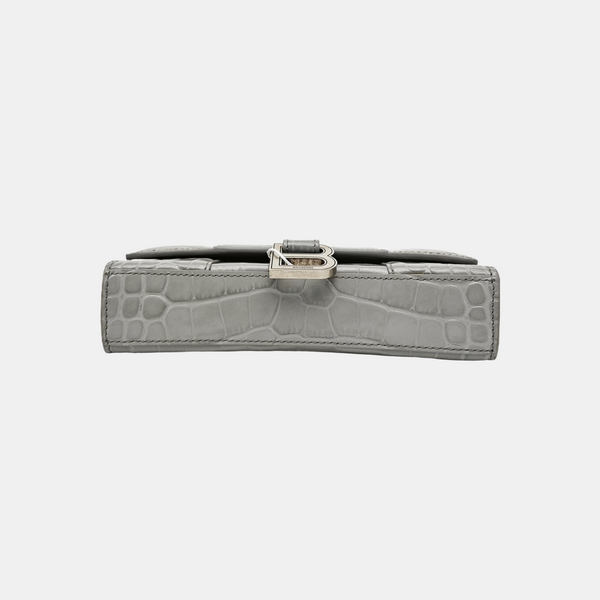 Hourglass Wallet On Chain Mini Calfskin Gray