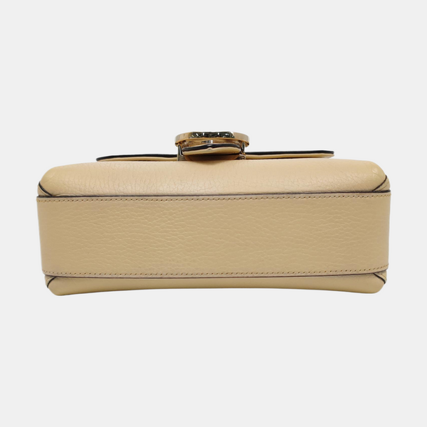 Interlocking G Mini Calfskin Beige