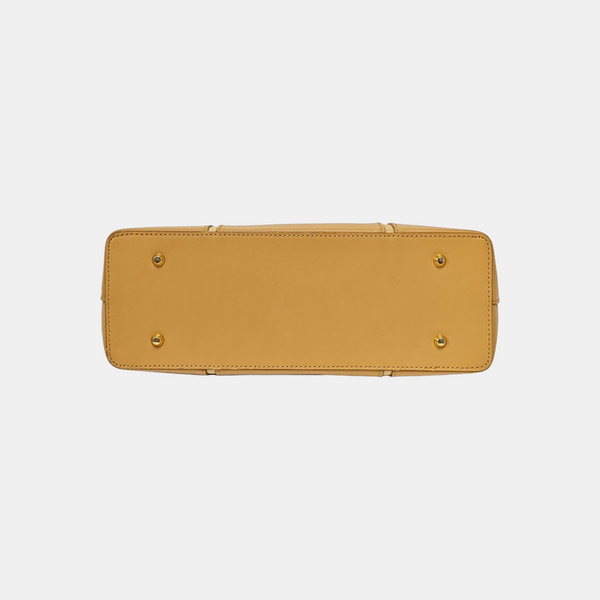 Calfskin Top Handle Bag Brown