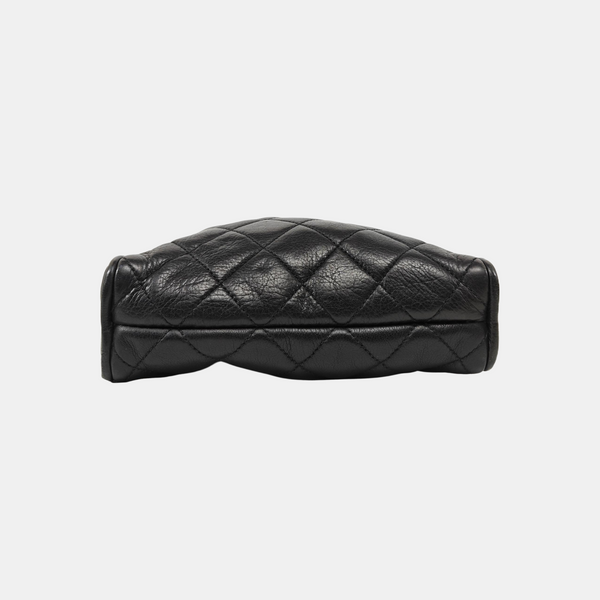 Quilted Calfskin Belt Bag Black