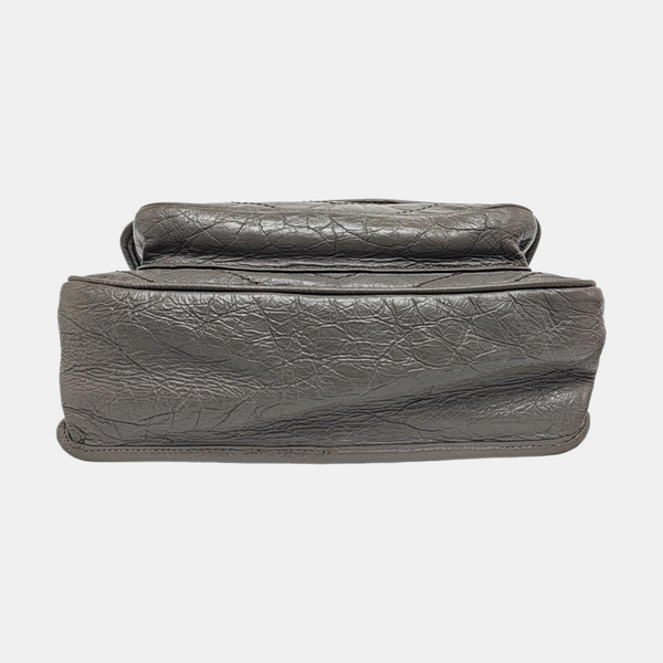 NIKI Medium Chevron Calfskin Gray
