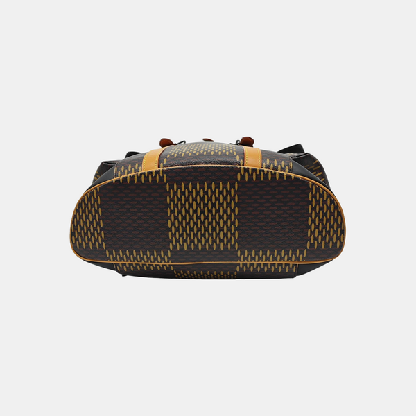 CHRISTOPHER MM Damier Ebene Coated Canvas Brown