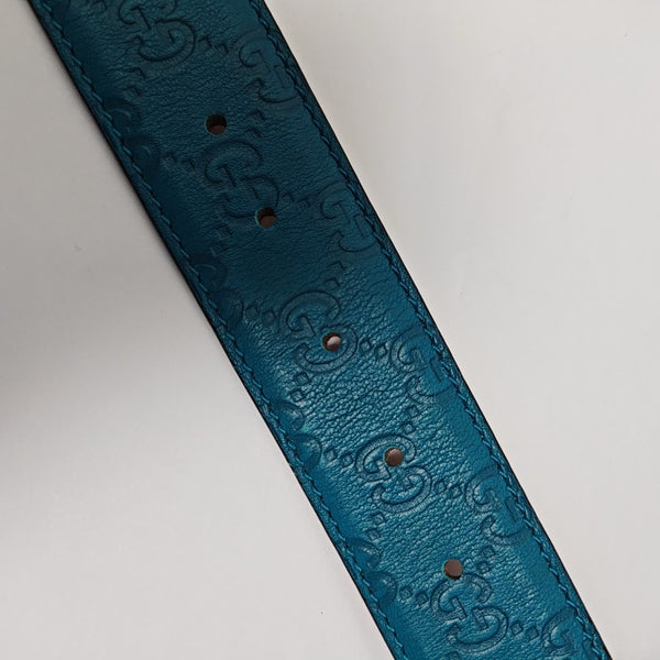 Leather Belt Blue