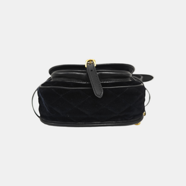 Belt Bag Quilted Velvet Black