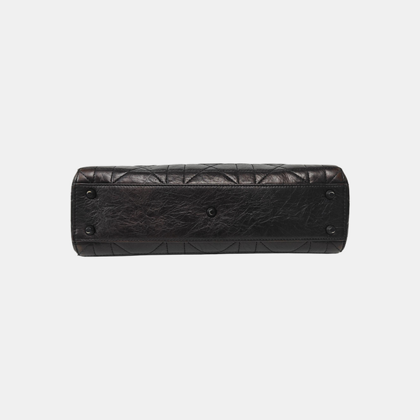 Lady D-Joy Medium Cannage Calfskin Black