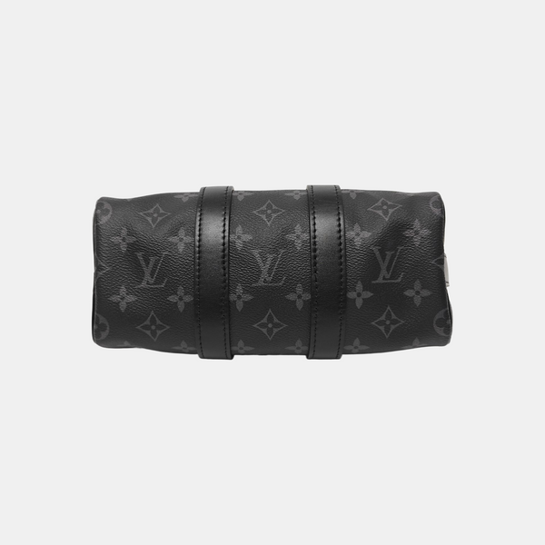 KEEPALL 25 Monogram Coated Canvas Black