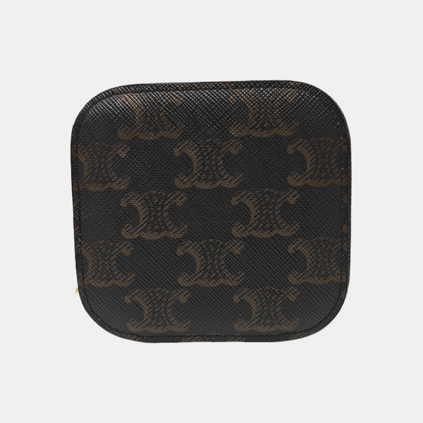 Coated Canvas Shoulder Bag Black