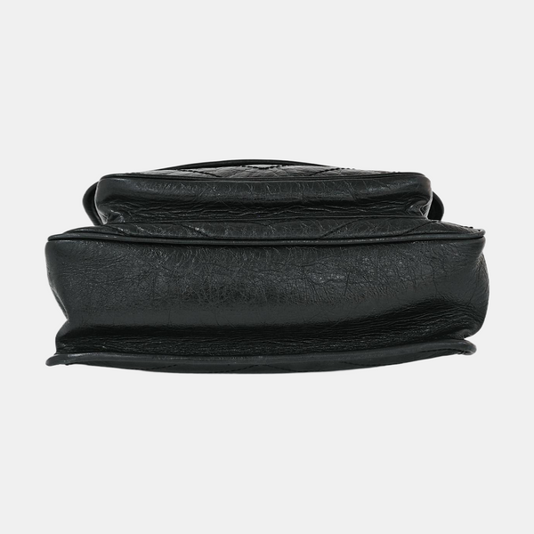 NIKI Medium Chevron Calfskin Black
