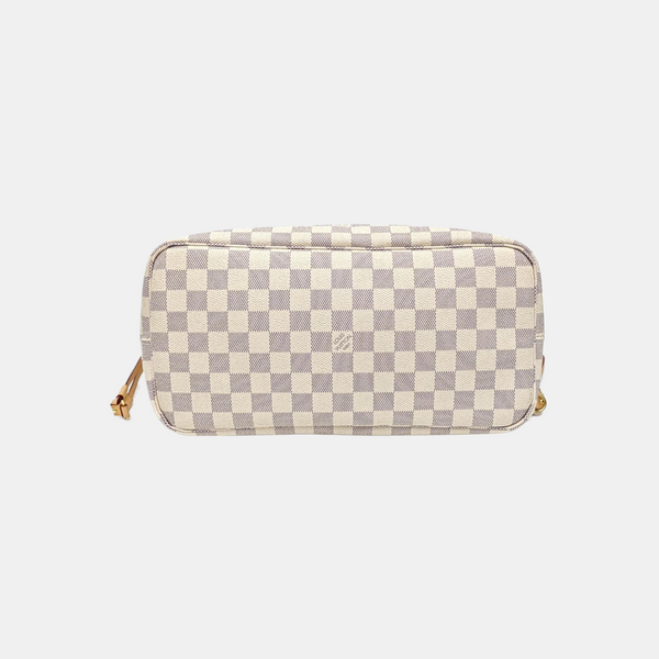 NEVERFULL MM Damier Azur Coated Canvas White