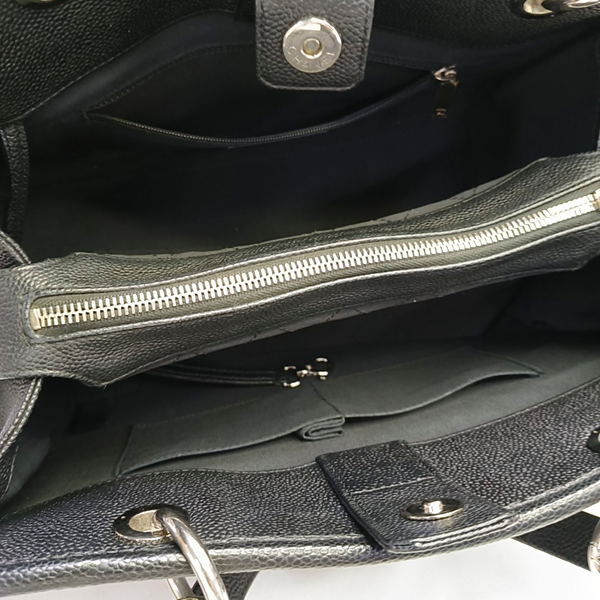 Quilted Grained Calfskin Black