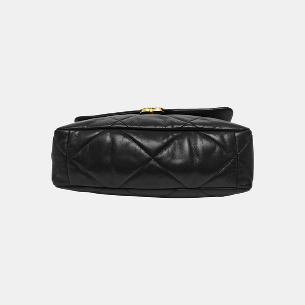 CHANEL 19 Large Quilted Lambskin Black
