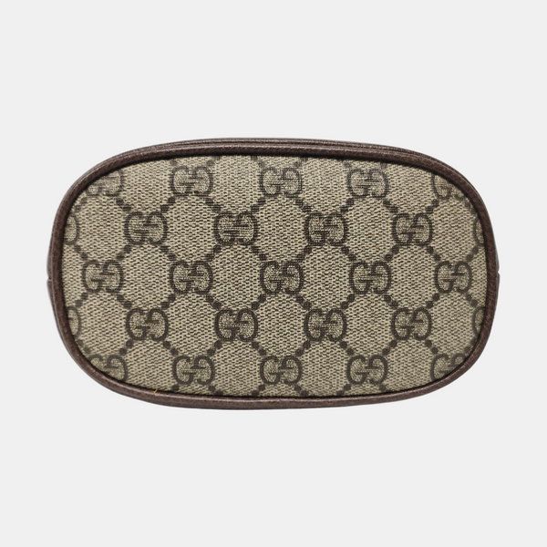 Ophidia Mini Monogram Coated Canvas Beige