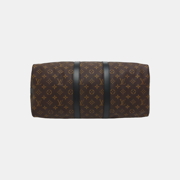 KEEPALL 45 Monogram Coated Canvas Brown