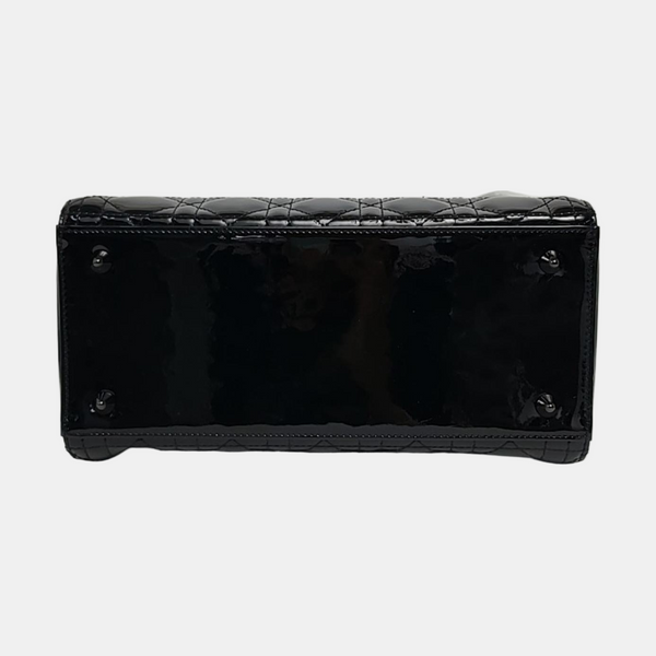 Lady Dior Medium Cannage Patent Leather Green