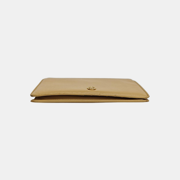 Grained Calfskin Wallet Yellow