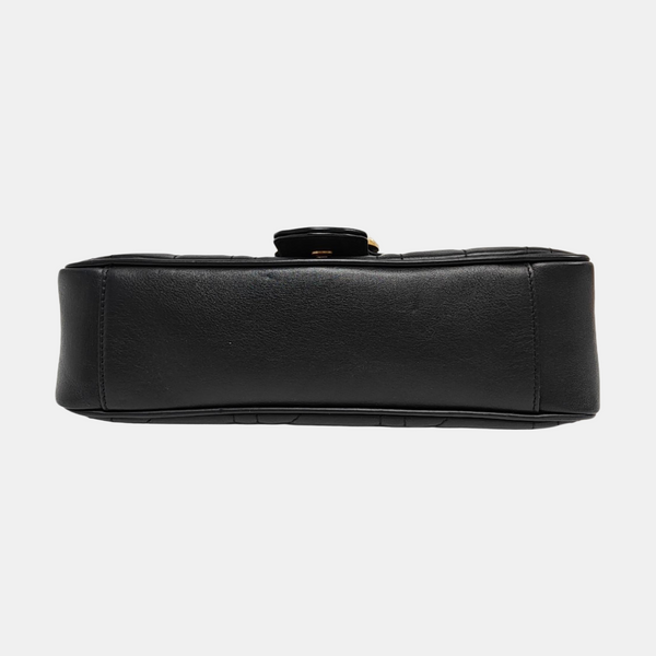 GG Marmont Medium Quilted Calfskin Black