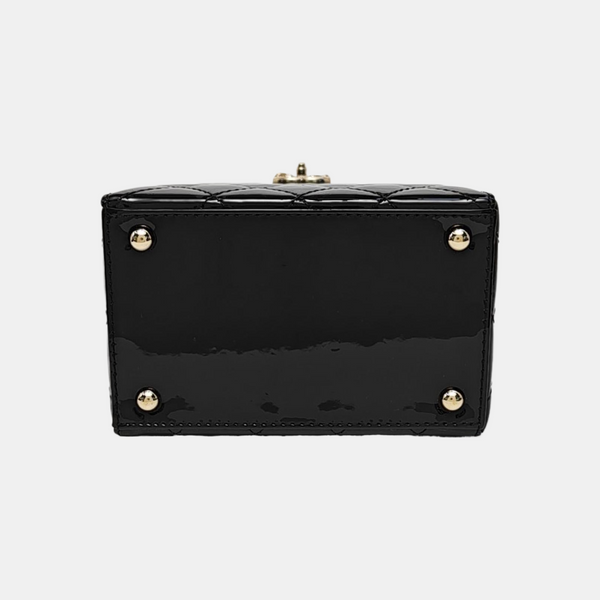 Quilted Calfskin Shoulder Bag Small Black