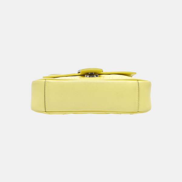 GG Marmont Small Quilted Calfskin Yellow
