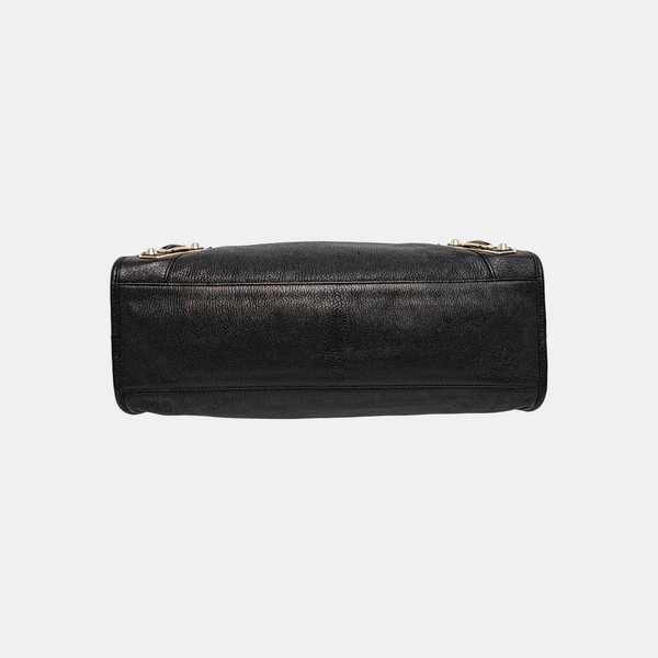 Classic Metallic Edge City Medium Lambskin Black