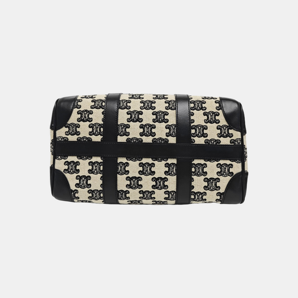 Fabric Top Handle Bag Small White
