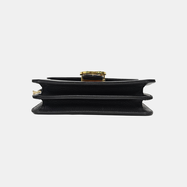 Interlocking G Small Calfskin Black