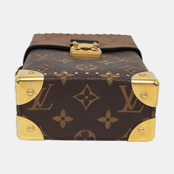 CAMERA BOX Monogram Coated Canvas Brown