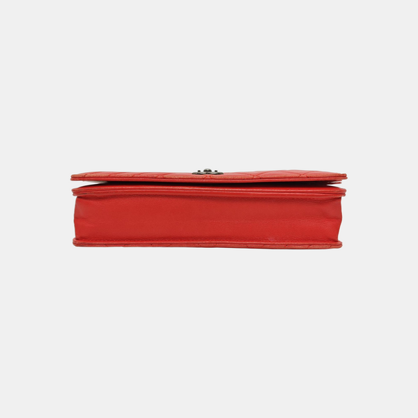 WOC Quilted Lambskin Red